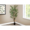 Sapphtopaz Artificial Palm Tree Faux Plants, Artificial Tree Indoor with Natural Wood Trunk, Room Decor for Home, Porch - 3 of 4