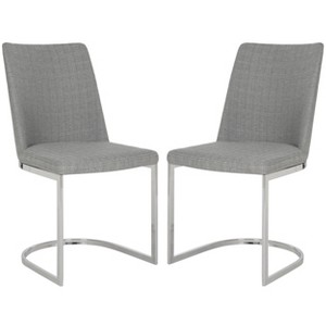 Parkston Side Dining Chair - Linen Gray (Set of 2) - Safavieh