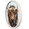 Creative Products Painterly Christmas Highland 20 x 20 Round White Framed Print - 2 of 4