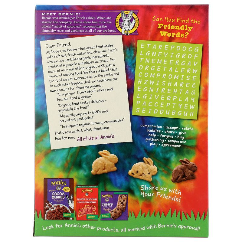 Annie's Homegrown Chocolate Chip, Chocolate & Honey Bunny Grahams - Case of 6/11.25 oz, 3 of 7
