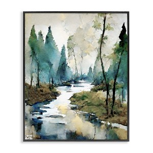 Stupell Industries Watercolor Creek Landscape, 24" x 30" - 1 of 4