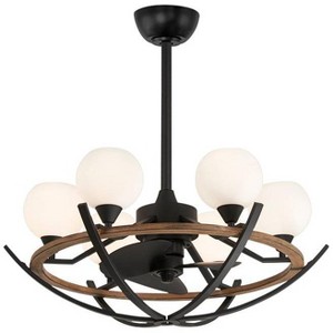 30" Minka Aire Marilyn Coal LED Fandelier Fan with Remote Control - 1 of 4