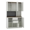 Kumasinova 74"Kitchen Pantry Cabinet with Charging Station,Freedstanding Hutch Cabinet,Tall Kitchen Cabinet with Microwave Compartment - 4 of 4