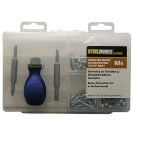 Hillman Assorted Hex/Slotted Flat Head Assorted Screw and Driver Assortment 1 pk - 1 of 1
