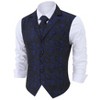 Men's Paisley Suit Vest and Tie Set Classic Floral Necktie Square Gothic Waistcoat for Tuxedo - 2 of 4