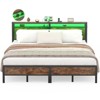 Aheaplus Platform Bed Frame with Charged Station and LED Lights - 2 of 4