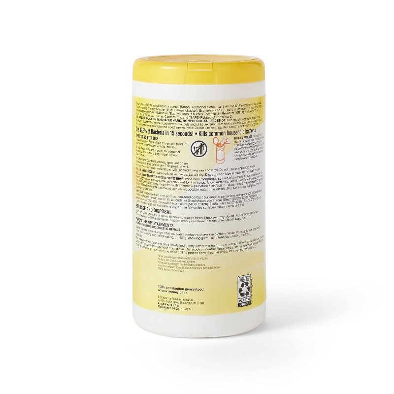 Lemon Scent Disinfecting Wipes - 75ct - up &#38; up&#8482;, 3 of 6