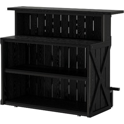 Tribesigns 55-Inch Home Bar Unit, 4-Tier Bar Table Height Pub Table with Footrest, Modern Bar Cabinet for Home Pub, Bistro