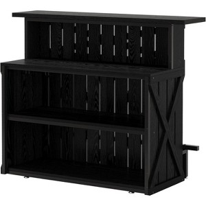 Tribesigns 55-Inch Home Bar Unit, 4-Tier Bar Table Height Pub Table with Footrest, Modern Bar Cabinet for Home Pub, Bistro - 1 of 4