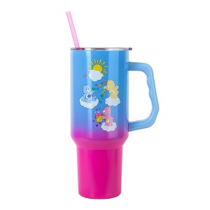 Silver Buffalo Care Bears Ombre 40-Ounce Stainless Steel Tumbler With Handle - 1 of 4