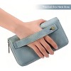 Wikineon Wallet for Women Clutch RFID Blocking Wristlet Leather Purse Large Capacity Credit Card Holder with Grip Hand Strap - 2 of 4