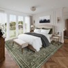 Lahome Vintage Full Coverage Floral Border Short Pile Velvet Rectangular Indoor Area Rug - 3 of 4