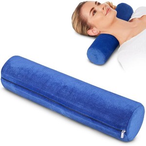 Allsett Health Cervical Roll Cylinder Bolster Pillow, Memory Foam Washable Cover, Ergonomically Designed Spine and Neck Support During Sleep - 1 of 4