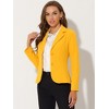 Allegra K Women's Elegant Work Office Lapel Collar Button Down Regular Fit Suit Blazer - 3 of 4