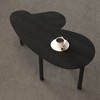 FONTOI Contemporary Rotatable Cocktail Table, 360 Rotating Coffee Table Sintered Stone Tabletop Living Room Bedroom Office Home, Black, 52"*26.4"*5.7" - 2 of 4