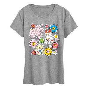 Women's - Pokémon - Pokémon Spring Stickers Short Sleeve Graphic T-Shirt - 1 of 4