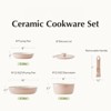 BRINJOY 5-Piece Ceramic Nonstick Cookware Set, Nonstick Kitchen Pot Set, Non-Toxic Nonstick Cookware Set with Removable Handles (Pink) - 3 of 4