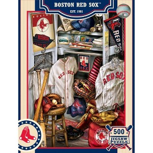 MasterPieces 500 Piece Puzzle - Boston Red Sox Locker Room - 15"x21" - 1 of 4