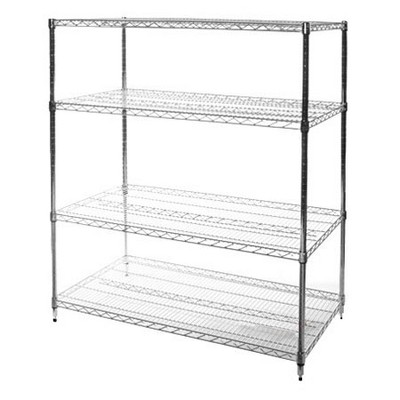 Shelving.com Chrome Wire Shelving with 4 Tier Shelves -