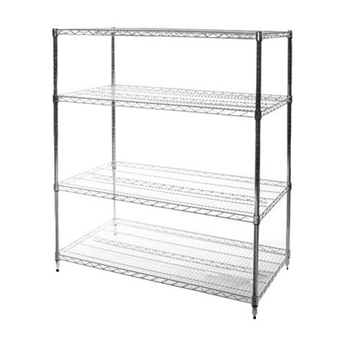 Shelving.com Chrome Wire Shelving With 4 Tier Shelves - 24