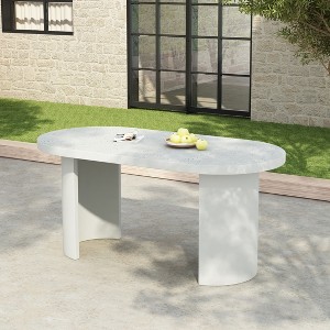 Christopher Knight Home Claire Modern 67.5'' Outdoor Concrete Terrazzo Dining Table - 1 of 4