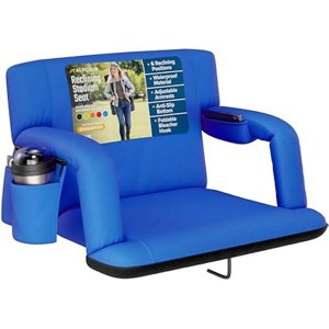 Stadium Seats with Back Support and Padded Cushion - Extra Wide 24.5" Bleacher Chair with Anti-Slip Mat - 1 of 1
