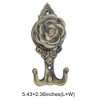 Unique Bargains Curtain Holdbacks Peony Hooks Iron 5.43"x2.36" 1Pair - 3 of 4