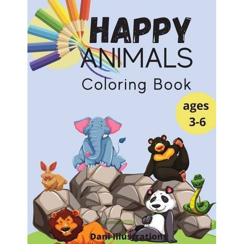 Download Happy Animals Coloring Book Paperback Target