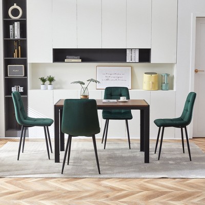 NicBex Minimalist Upholstered Tufted Dining Chairs,Modern Mid-Century Small Accent Chairs for Dining Room,Living Room, Set of 2
