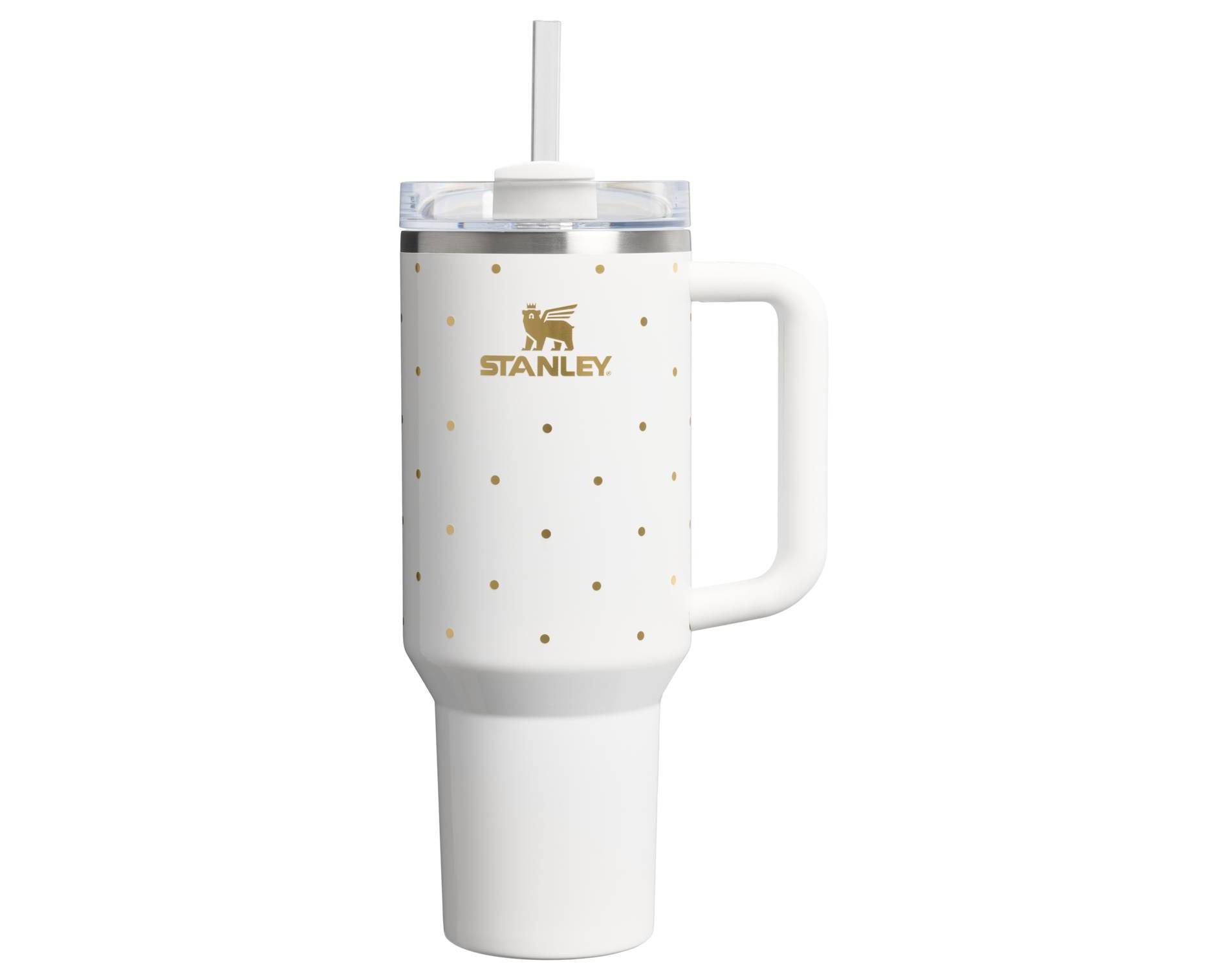 Stanley 40 oz Stainless Steel H2.0 FlowState Quencher Tumbler Frost Polka Dot