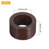 Unique Bargains Wood Durable Elegant Reusable Napkin Ring Brown 1.46" 6 Pcs - 2 of 4