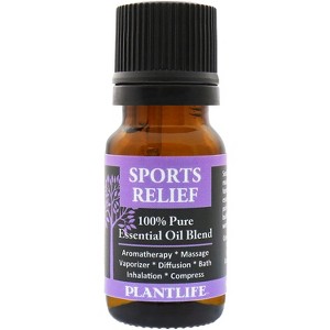 Plantlife Sports Relief Aromatherapy Essential Oil Blend – 100% Pure, Therapeutic Grade, No Additives or Fillers, Made in California, 10 ml - 1 of 3