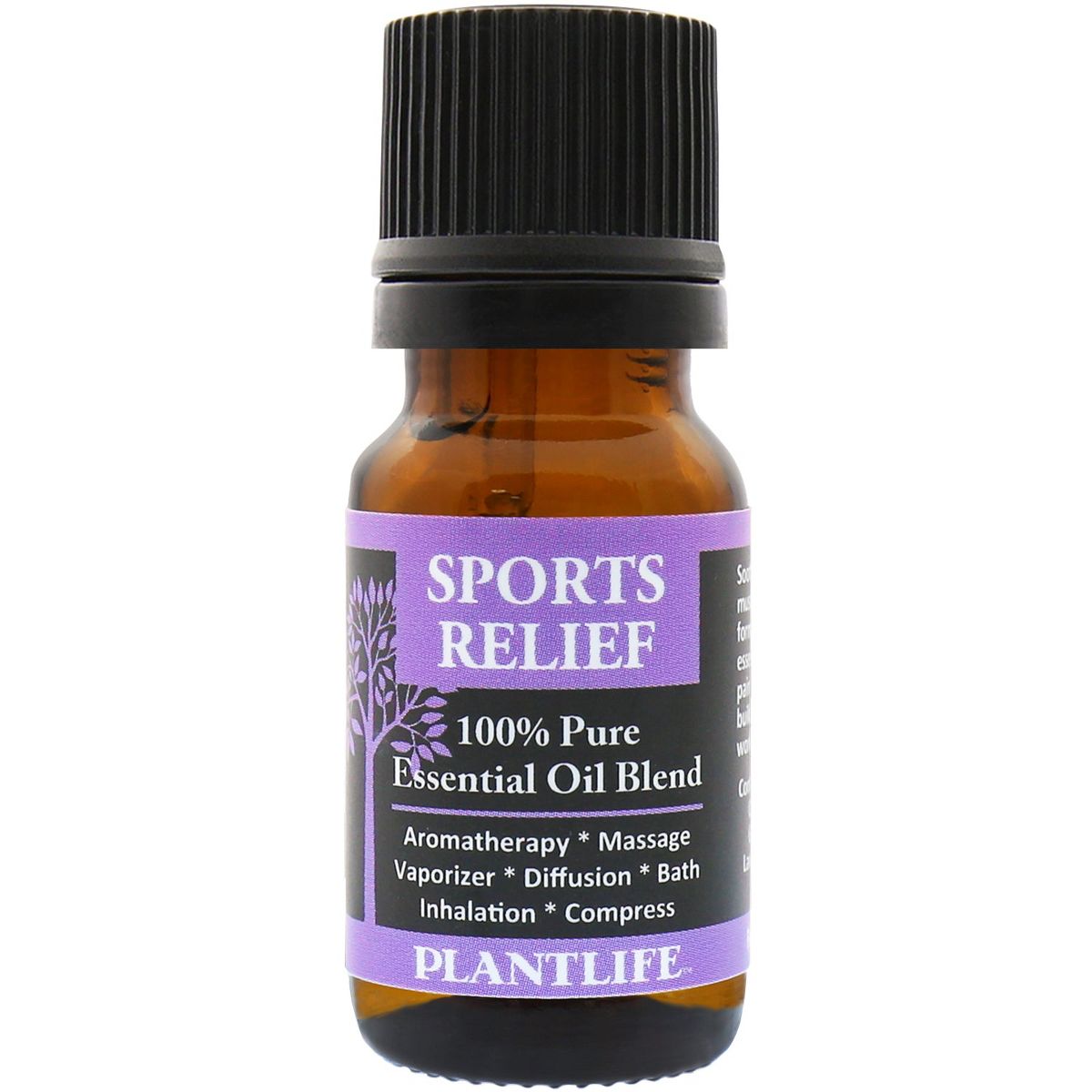 Plantlife Sports Relief Aromatherapy Essential Oil Blend – 100% Pure, Therapeutic Grade, No Additives or Fillers, Made in California, 10 ml
