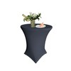 Slickblue Round Spandex Table Cover – Fits 32" or 36" Dia. x 42" High Tables, Wrinkle-Free Stretch Fit, 10 Colors - 2 of 3