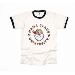 Simply Sage Market Women's Mama Claus Circle Short Sleeve Ringer Tee - 1 of 4