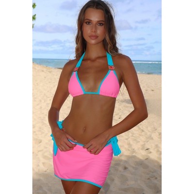 Moda Minx Contrast Cove 'Candy & Sky' Micro Skirt