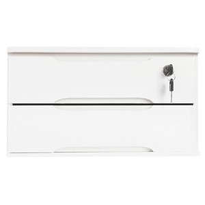 YIYIBYUS 2 Tiers Wooden Desktop Storage Box with Lockable Drawers - 1 of 4