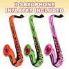 ArtCreativity Inflatable Saxophone Toy (Set of 3) - 3 of 4