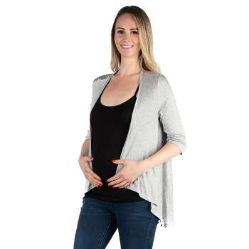 Elbow Sleeve Maternity Cardigan