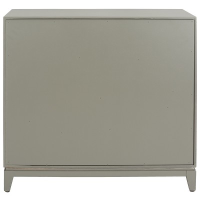 Nigel Dark Grey Brass 2-Door 1-Drawer Accent Cabinet