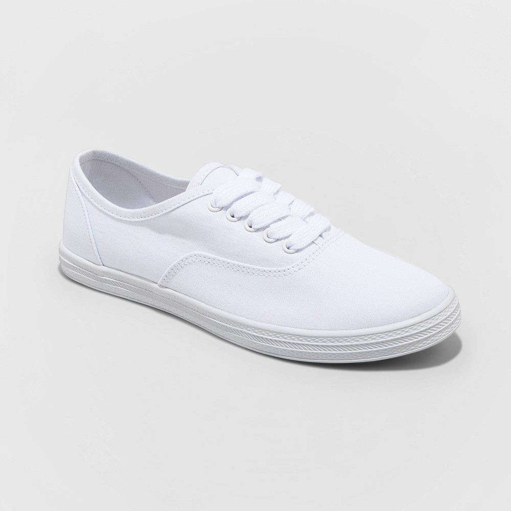 Women's Lunea Lace-Up Sneakers - Universal Thread White 12