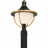 Crystorama Lighting Atlas 1 - Light Post Light in  Matte Black/Textured Gold - 3 of 4