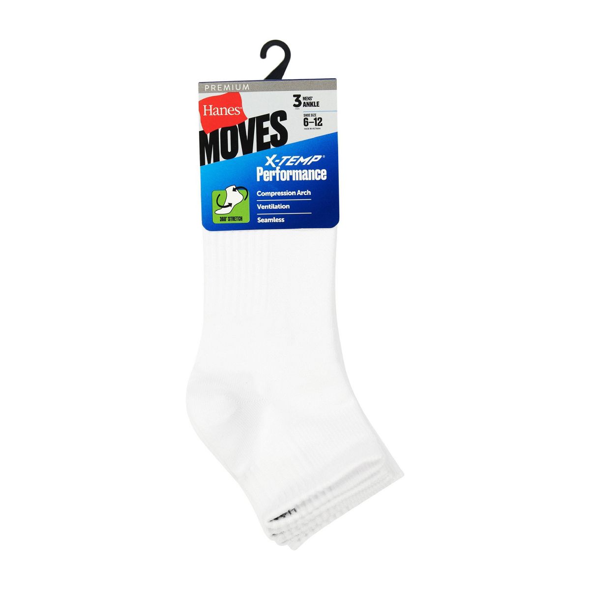 Hanes Men's Stretch Ankle Socks 3pk - thumbnail 7
