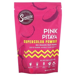 Suncore Foods Pink Pitaya Supercolor Powder, Red Dragon Fruit, 5 oz (142 g) - 1 of 2