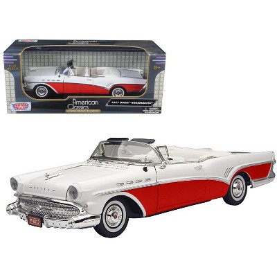 1957 Buick Roadmaster Convertible Red 1/18 Diecast Model Car by Motormax