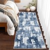 Washable Modern Abstract Rug Non Slip Low Pile Rug Soft Throw Floor Cover Foldable Indoor Carpet for Living Room Bedroom Playroom Nursery - 4 of 4