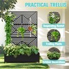 TOAOTBNBO Metal Raised Garden Bed with Diagonal Geometric Pattern，Outdoor Planter Box with Wheels, Modern Privacy Screen for Garden and Patio - 4 of 4