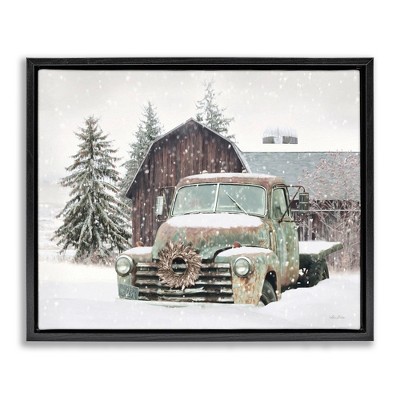 Stupell Industries Winter Rural Vintage Truck & Barn, 31" x 25"