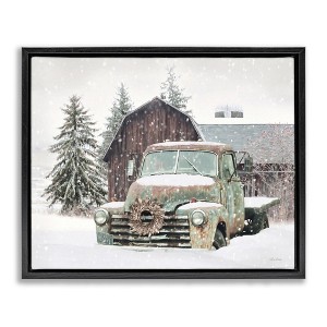 Stupell Industries Winter Rural Vintage Truck & Barn, 31" x 25" - 1 of 4