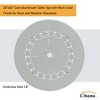 CLIHOME 25.6" Cast Aluminum Patio Table Round Outdoor Coffee Table with Umbrella Hole - 3 of 4